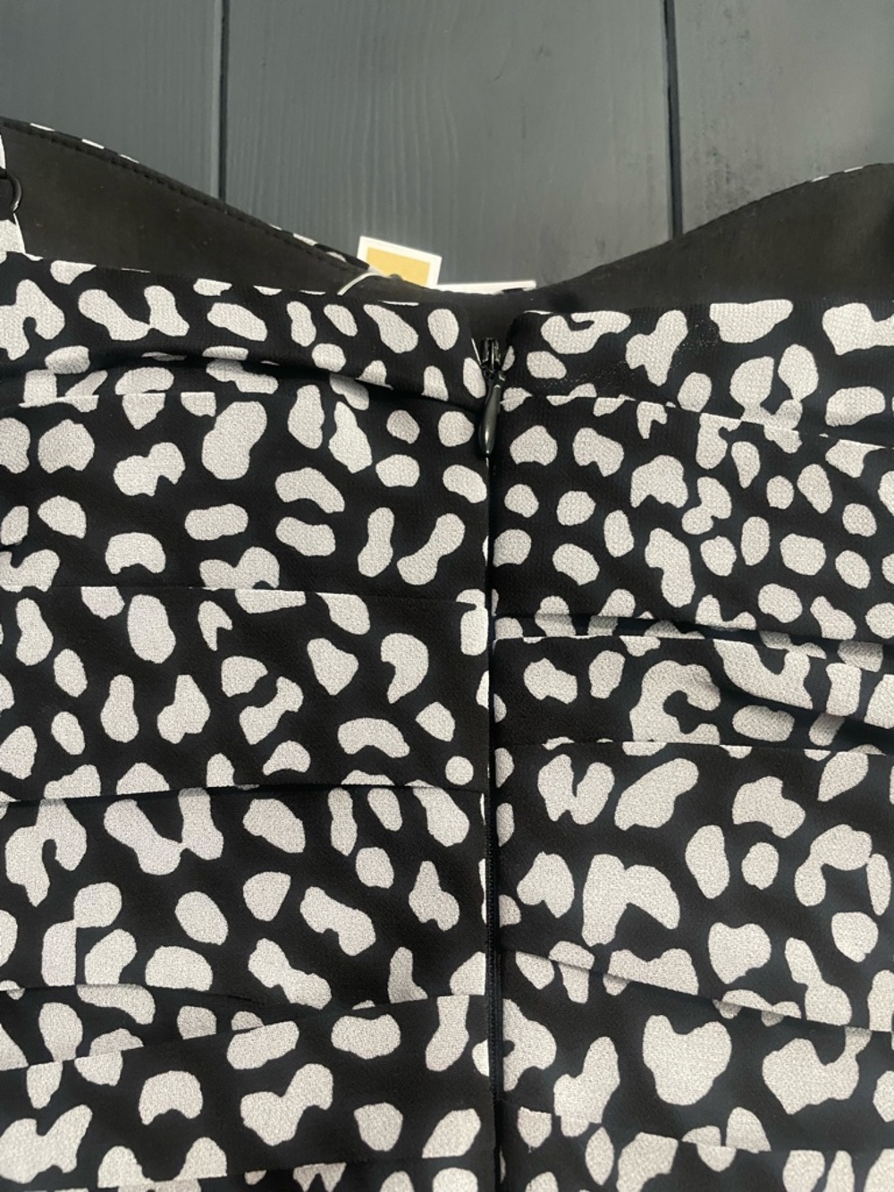 Michael Kors Black and White Animal Print Slip Dress - Picture 7 of 8